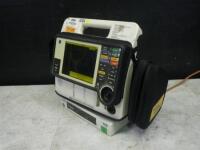 MEDTRONIC/PHYSIO-CONTROL LIFEPAK 12 BIPHASIC DEFIB WITH 3 LEAD ECG, PACER, ANALYZE, ECG, SPO2, NIBP, 2 BATTERIES, AC POWER ADAPTER