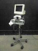 RAD-87/M1204A MONITORING SYSTEM TO INCLUDE: CMS24 OMNICARE PATIENT MONITOR, RAD-87 PULSE OX, MODULE RACK ON ROLLING STAND