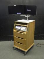 AGILENT SERIES 50XM FETAL MONITOR WITH ROLLING CART