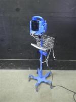 GE DINAMAP DPC400N PROCARE VITAL SIGNS MONITOR WITH CABLES (SPO2, BP) ON ROLLING STAND
