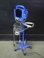 GE DINAMAP DPC400N PROCARE VITAL SIGNS MONITOR WITH CABLES (SPO2, BP) ON ROLLING STAND