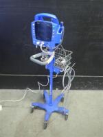 GE DINAMAP DPC400N PROCARE VITAL SIGNS MONITOR WITH CABLES (SPO2, BP) ON ROLLING STAND