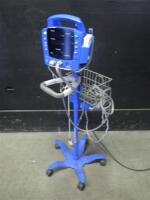 GE DINAMAP DPC400N PROCARE VITAL SIGNS MONITOR WITH CABLES (SPO2, BP) ON ROLLING STAND