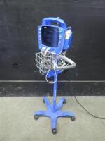 GE DINAMAP DPC400N PROCARE VITAL SIGNS MONITOR WITH CABLES (SPO2, BP) ON ROLLING STAND