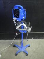 GE DINAMAP DPC400N PROCARE VITAL SIGNS MONITOR WITH CABLES (SPO2, BP) ON ROLLING STAND