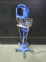 GE DINAMAP DPC400N PROCARE VITAL SIGNS MONITOR WITH SPO2 CABLE ON ROLLING STAND
