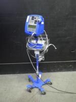 CRITIKON DINAMAP PRO 300 VITAL SIGNS MONITOR WITH BP CABLE ON ROLLING STAND