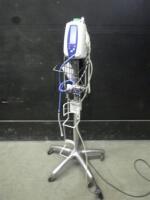 WELCH ALLYN SPOT VITAL SIGNS MONITOR WITH CABLES (SPO2, BP) ON ROLLING STAND