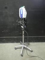 WELCH ALLYN SPOT VITAL SIGNS MONITOR WITH SPO2 CABLE ON ROLLING STAND