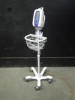 WELCH ALLYN SPOT VITAL SIGNS MONITOR ON ROLLING STAND
