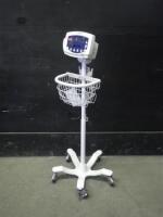 WELCH ALLYN 53NTO VITAL SIGNS MONITOR ON ROLLING STAND