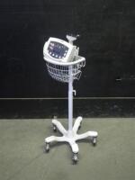 WELCH ALLYN 53NTO VITAL SIGNS MONITOR ON ROLLING STAND