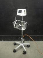 PHILIPS A1 PATIENT MONITOR WITH CABLES (SPO2, BP) ON ROLLING STAND