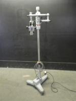 ZEISS SURGICAL MICROSCOPE WITH SINGLE BINOCULARS (12,5X, F=160), BOTTOM LENS (F250) ON ROLLING STAND
