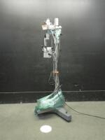 ZEISS OPMI 6-S SURGICAL MICROSCOPE WITH SINGLE BINOCULARS (12,5X, F=125/16), FOOTSWITCH AND EXTRA PARTS ON ROLLING STAND