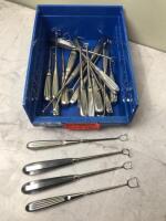 LOT OF TONSIL CURETTES