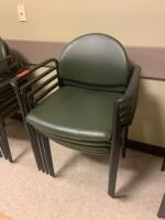 NATIONAL LOT OF 5 STACKABLE PATIENT ROOM CHAIRS