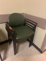 NATIONAL LOT OF 4 STACKABLE PATIENT ROOM CHAIRS