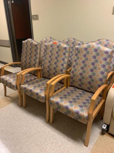 STRYKER SYMMETRY LOT OF 6 PATIENT ROOM CHAIRS