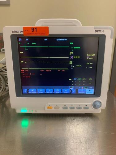 MINDRAY DPM/6 PATIENT MONITOR WITH MPM AND AG MODULES AND LEADS