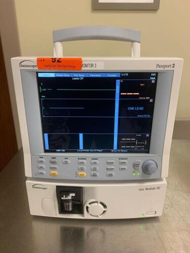 DATASCOPE PASSPORT 2 PATIENT MONITOR WITH SE GAS MODULE