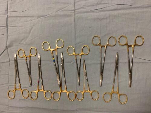 LOT OF 10 SMALL TC INSERST NEEDLE HOLDERS