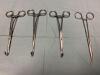 LOT OF 4 CURVED AORTIC CLAMPS