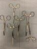 LOT OF 6 SMALL ANGLED AORTIC CLAMPS