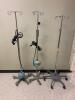 LOT OF 2 IV POLES WITH POWER OUTLETS