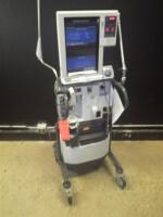 NELLCOR PURITAN BENNET 840 VENTILATOR WITH NEOMODE & AIR COMPRESSOR ON ROLLING STAND (MISSING PARTS)