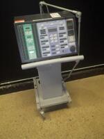 NELLCOR PURITAN BENNETT 760 VENTILATOR ON ROLLING STAND (MISSING WHEEL)