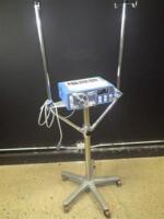 ARTHREX CONTINUOUS WAVE II ARTHROSCOPY PUMP ON ROLLING STAND