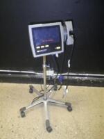 SATURN GLIDESCOPE VIDEO LARYNGOSCOPE WITH HANDPIECE (0570-0185) ON ROLLING STAND (DAMAGE)