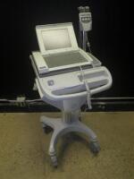 GE MAC 5000 ECG/EKG MACHINE WITH LEADS ON CART