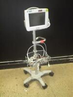 PHILIPS INTELLIVUE MP30 PATIENT MONITOR ON ROLLING STAND