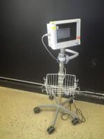 DATASCOPE PASSPORT 2 PATIENT MONITOR ON ROLLING STAND