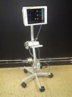 SPACELABS 90369 PATIENT MONITOR ON ROLLING STAND