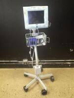 SPACE LABS ULTRAVIEW SL PATIENT MONITOR ON ROLLING STAND