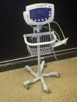 WELCH ALLYN 53NOO PATIENT MONITOR ON ROLLING STAND