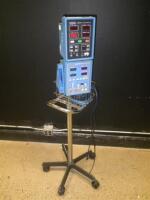 CRITIKON DINAMAP XL & 8100 VITAL SIGNS MONITORS ON ROLLING STAND