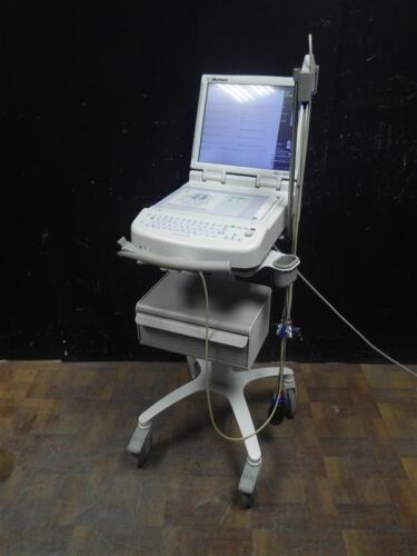 MORTARA ELI 350 ECG/EKG WITH AQUSITION MODULE AND CART