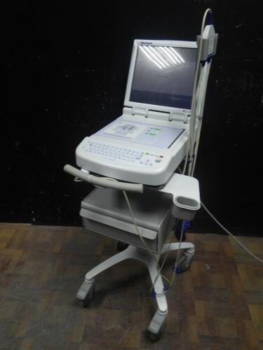 MORTARA ELI 350 ECG/EKG WITH AQUSITION MODULE AND CART