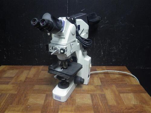 NIKON ECLIPSE E400 MICROSCOPE DUAL BINOCULAR 10X EYEPIECES, 5 OBJECTIVES: 10X. 20X, 20X, 4X, 2X