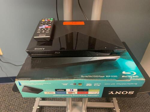 SONY BDP-S1200 BLU-RAY DISC/DVD PLAYER WITH REMOTE