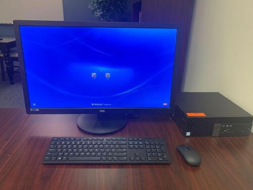 DELL OPTIPLEX 3040 CPU WITH 28" SCREEN, WIRELESS KEYBOARD AND MOUSE