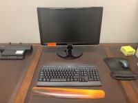 SAMSUNG 22" FLAT PANEL MONITOR WITH LOGITECH K330 WIRELESS KEYBOARD, MOUSE AND DOCKING STATION