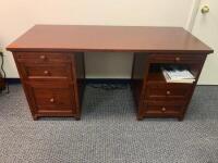 DOUBLE PEDESTAL WOODEN DESK