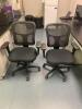 LOT OF 2 MESH BACK ROLLING WORKSTATION CHAIRS