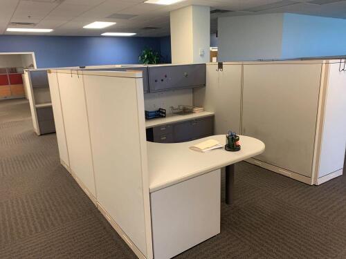 7 STEELCASE CUBICLE WORKSTATIONS