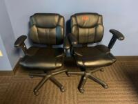 LOT OF 2 BLACK SWIVEL TASK CHAIRS